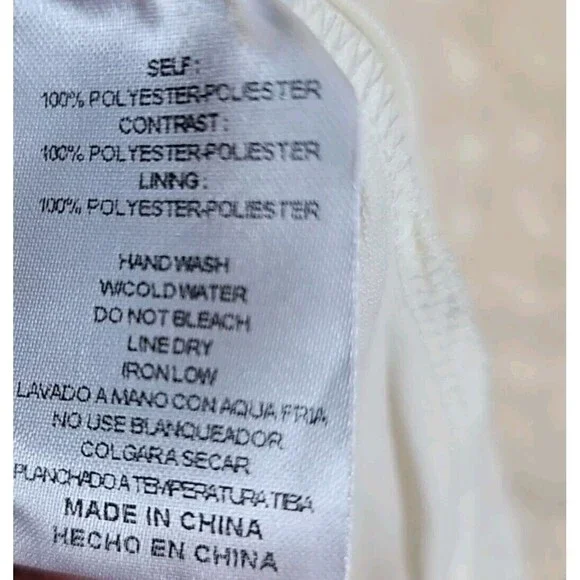 Pink Lily Long Shear Balloon Sleeves Swiss Dot Dress Beige Women Sz M Lined - Picture 9 of 11